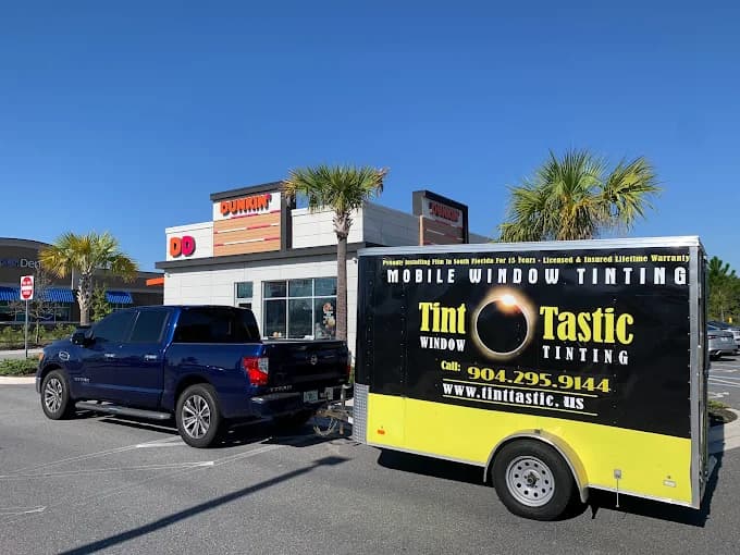 Tint Tastic mobile service at commercial storefront