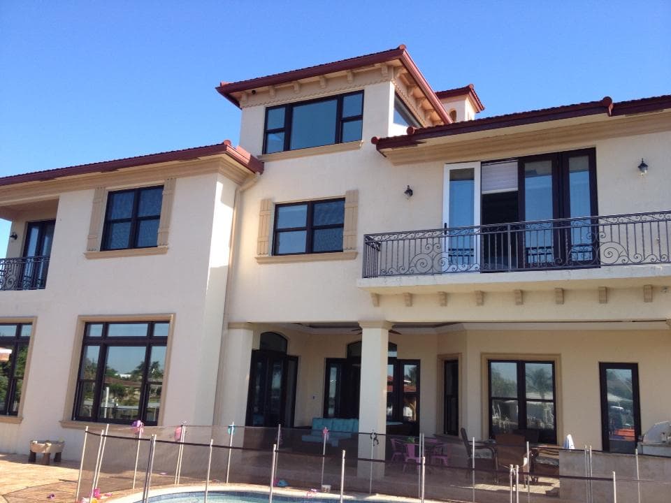 Luxury home with professionally tinted windows
